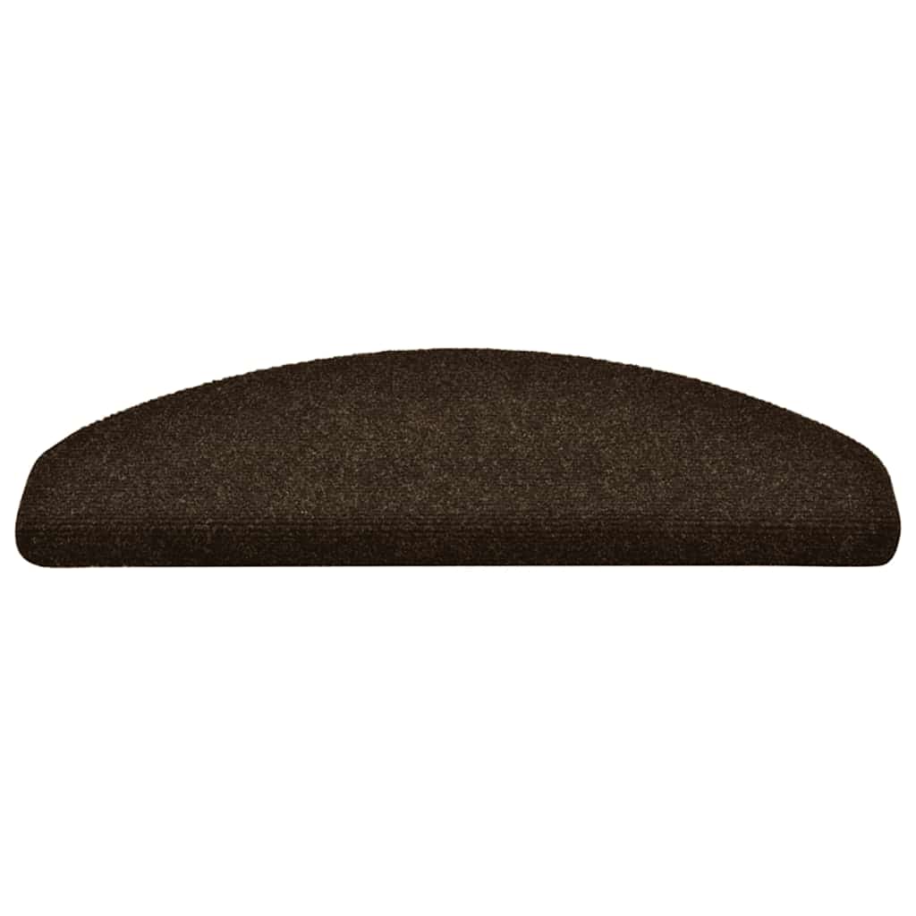 10 db öntapadós lépcsőszőnyeg 65 x 21 x 4 cm barna félkör alakú nagy