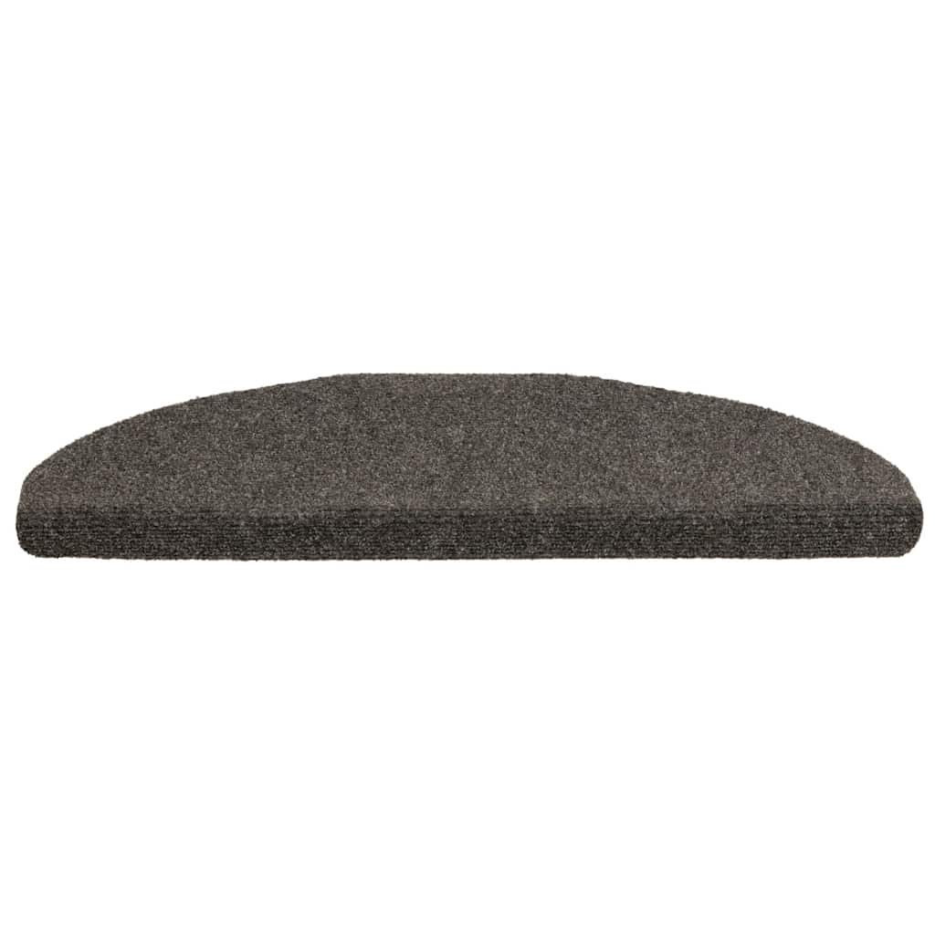 5 db öntapadós lépcsőszőnyeg 65 x 21 x 4 cm antracitszürke félkör alakú nagyméretű