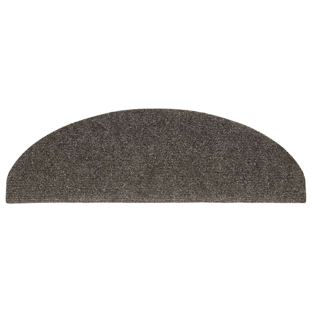 5 db öntapadós lépcsőszőnyeg 65 x 21 x 4 cm antracitszürke félkör alakú nagyméretű