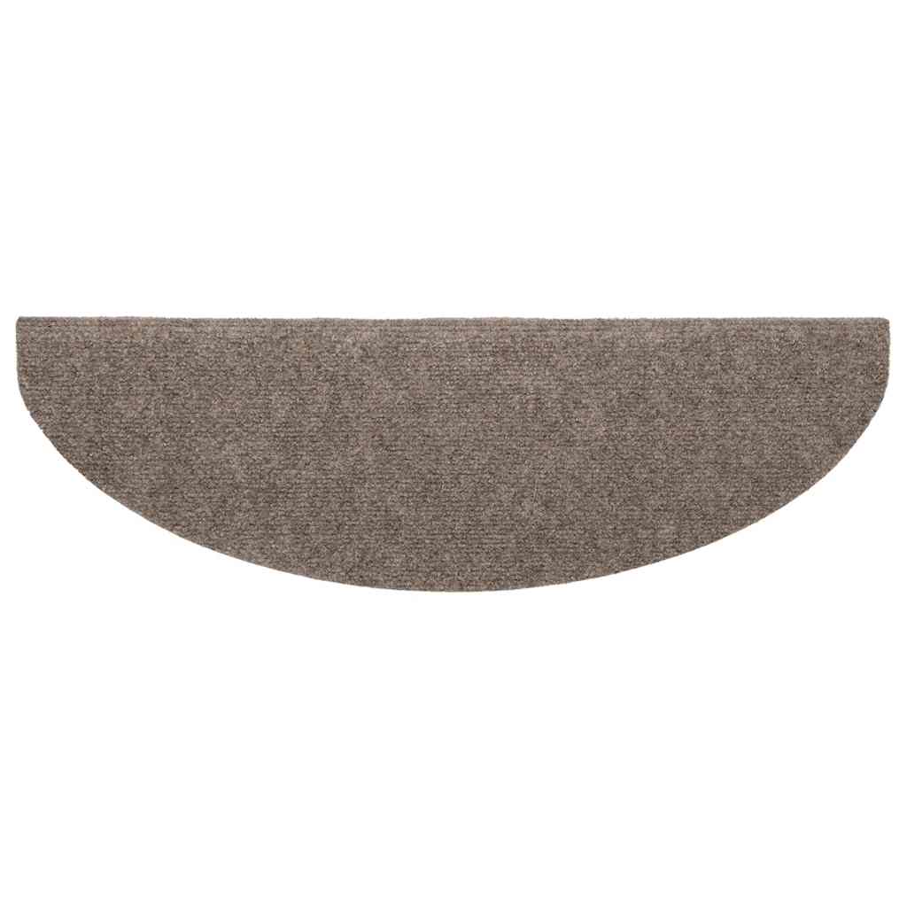 10 db öntapadós lépcsőszőnyeg 65 x 21 x 4 cm bézs félkör alakú nagy
