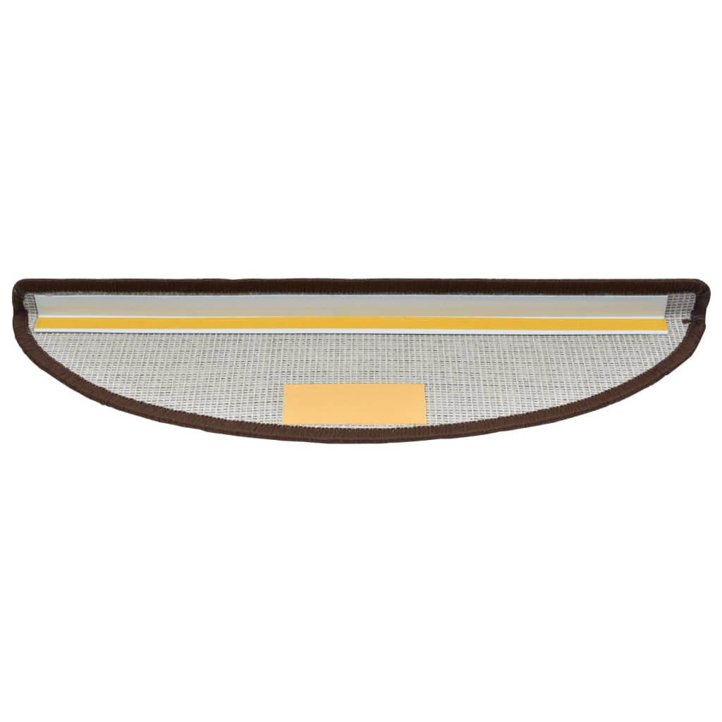 10 db kávébarna lépcsőszőnyeg 56x17x3 cm