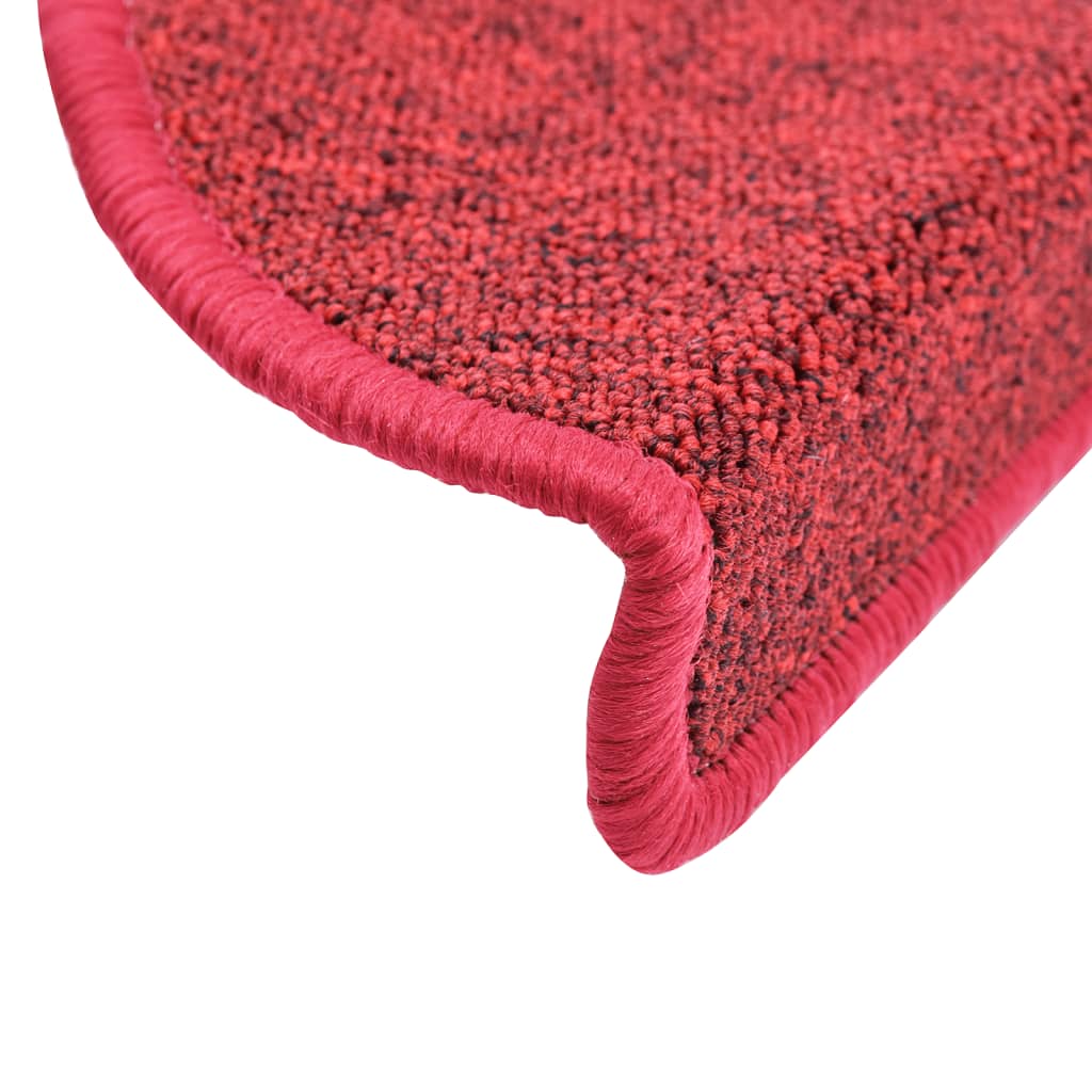10 db bordói vörös lépcsőszőnyeg 56x17x3 cm