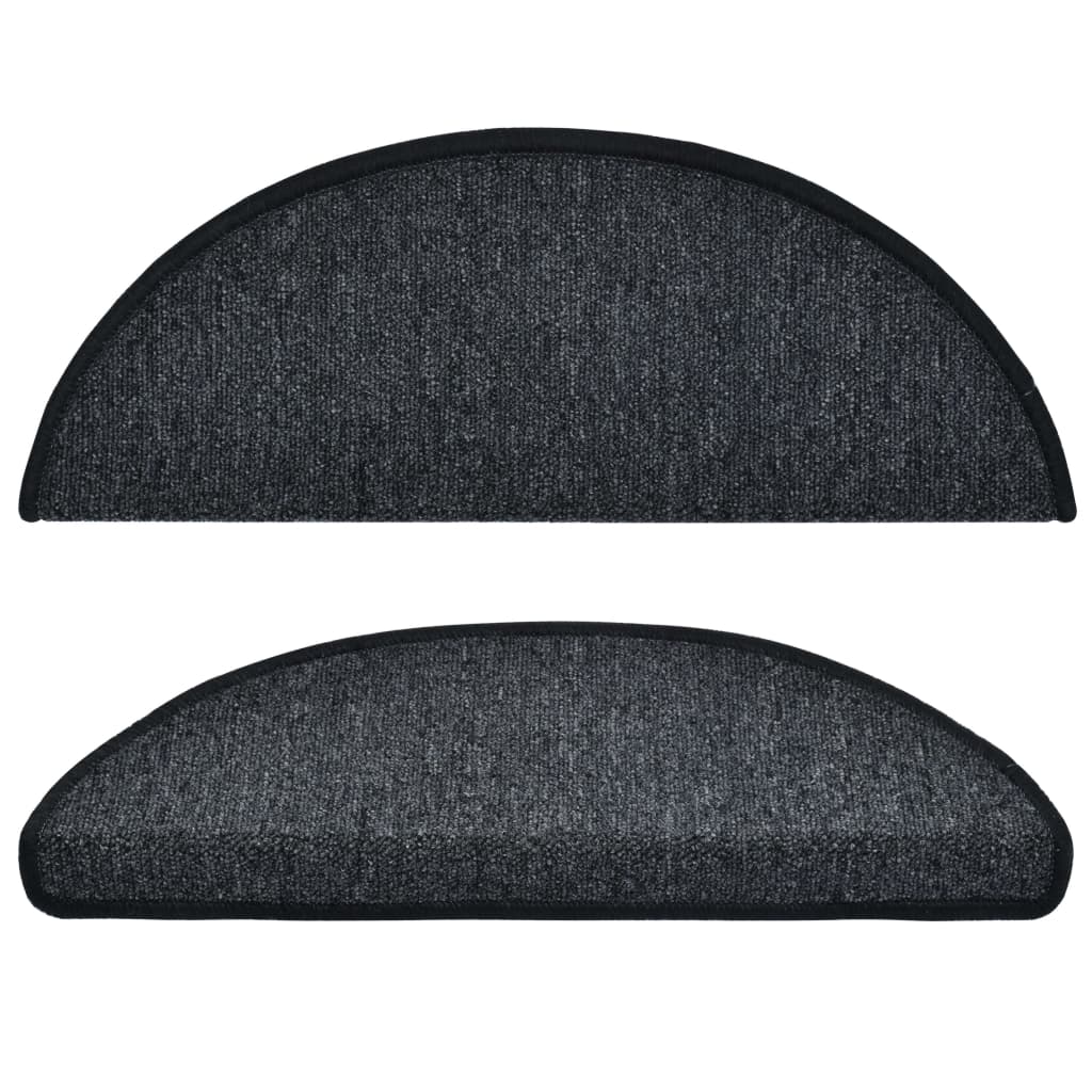 10 db sötétszürke lépcsőszőnyeg 65x24x4 cm