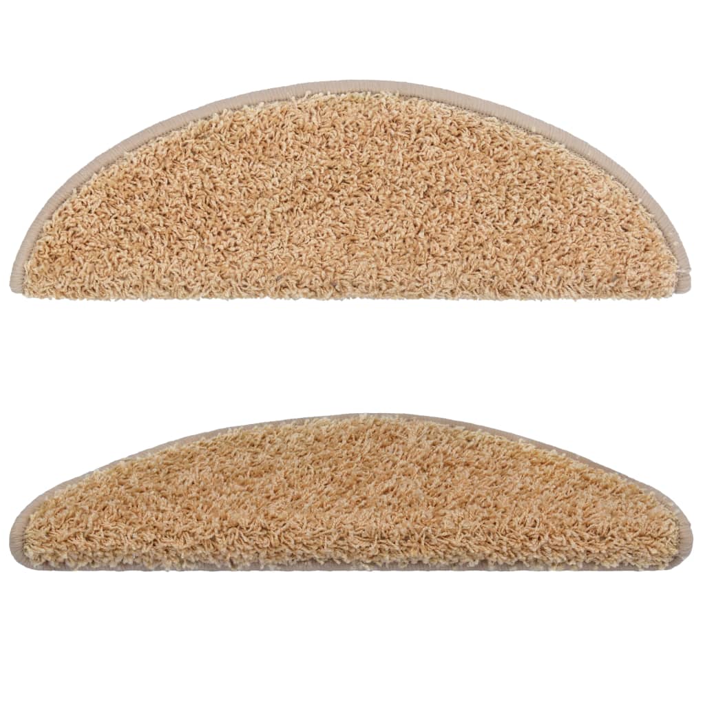 10 db krémszínű lépcsőszőnyeg 56 x 20 cm