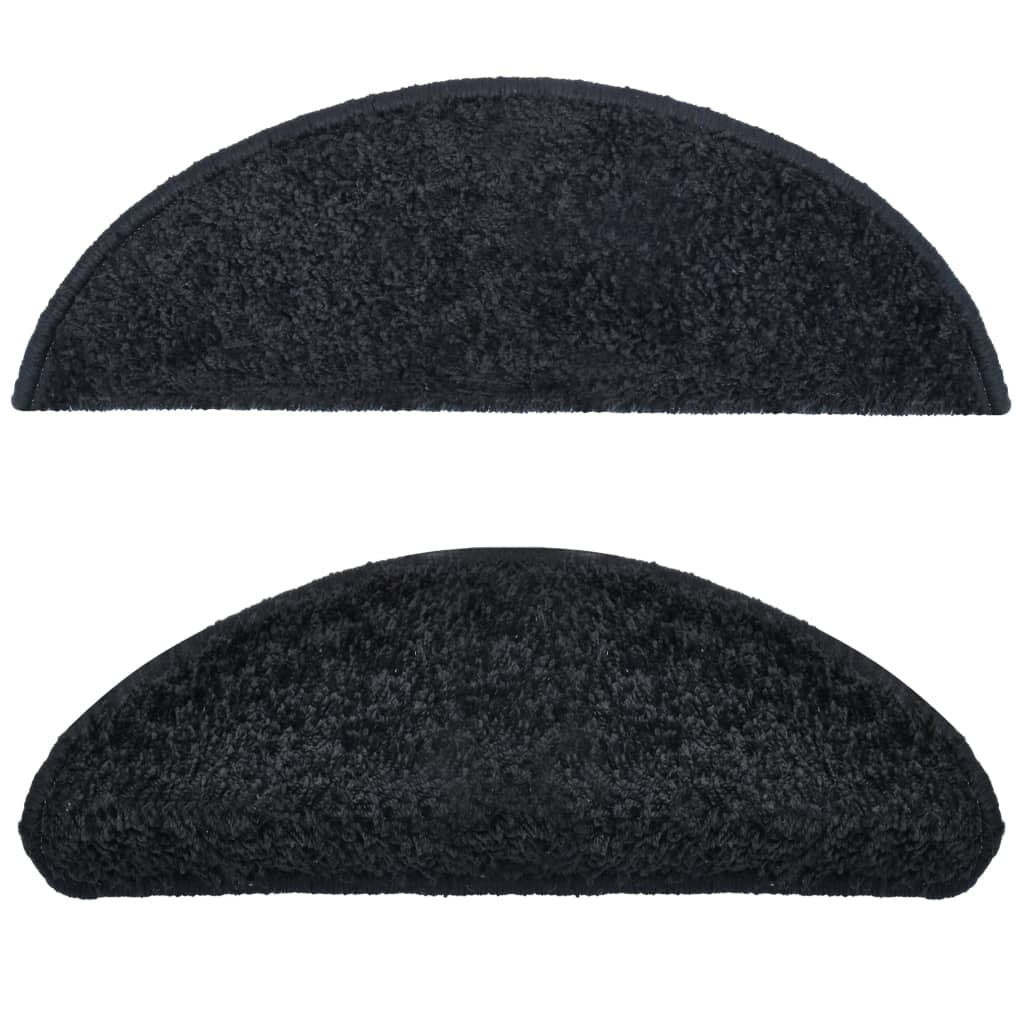 10 db fekete lépcsőszőnyeg 65 x 25 cm