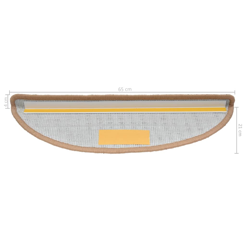 10 db bézs lépcsőszőnyeg 65 x 21 x 4 cm