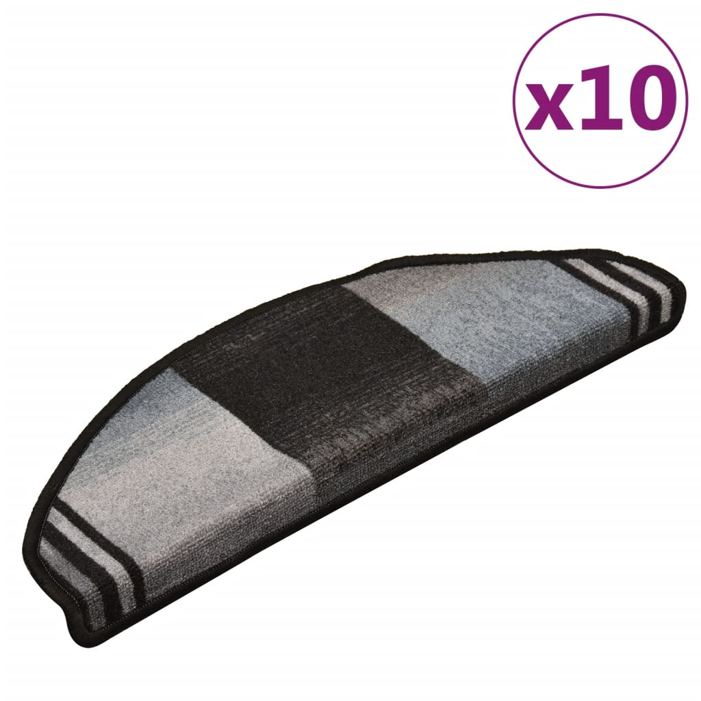 10 db fekete és szürke öntapadó lépcsőszőnyeg 65 x 25 cm 10 db fekete és szürke öntapadó lépcsőszőnyeg 65 x 25 cm