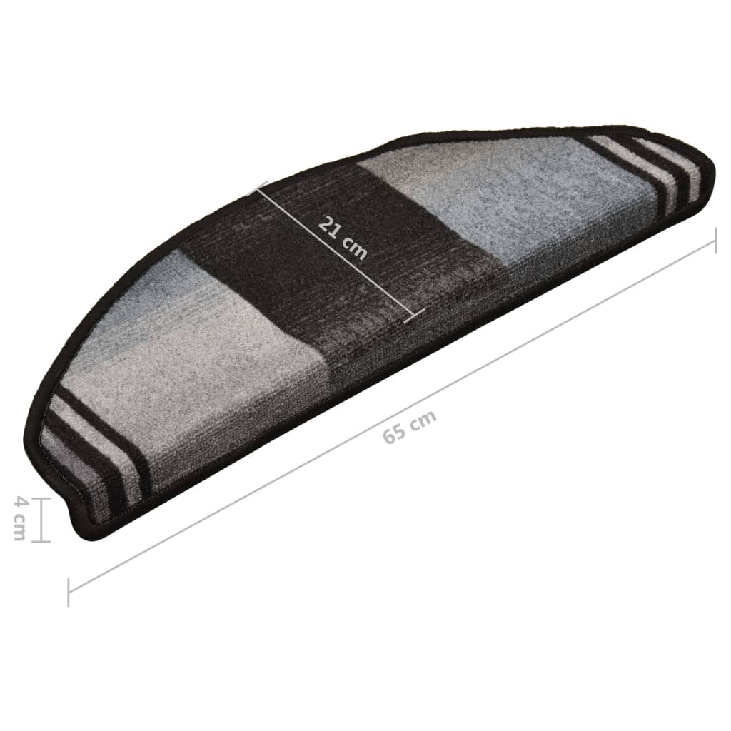 10 db fekete és szürke öntapadó lépcsőszőnyeg 65 x 25 cm 10 db fekete és szürke öntapadó lépcsőszőnyeg 65 x 25 cm