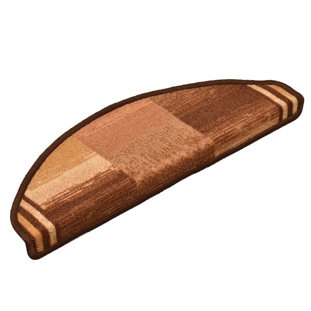 10 db barna öntapadó lépcsőszőnyeg 65x21x4 cm