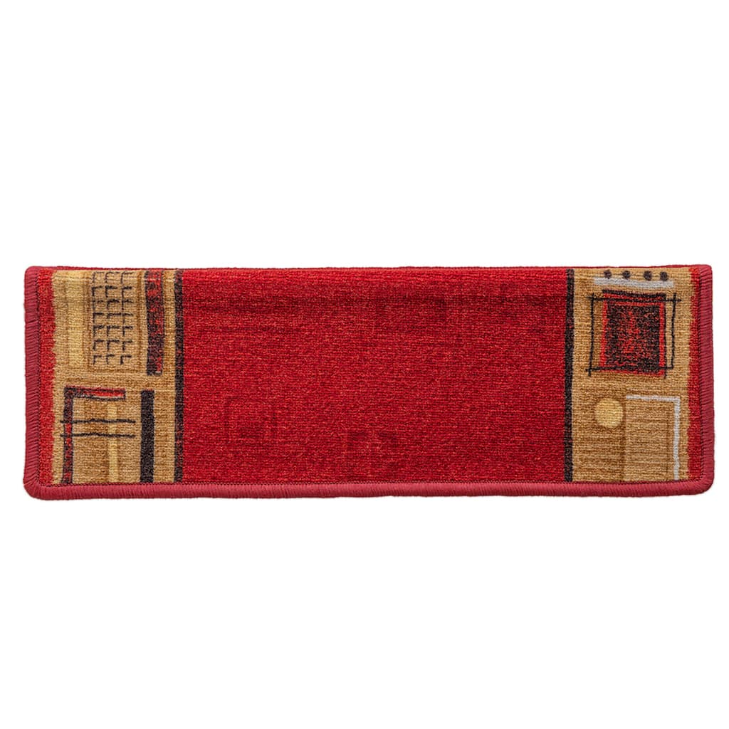 5 db piros öntapadó lépcsőszőnyeg 65x21x4 cm