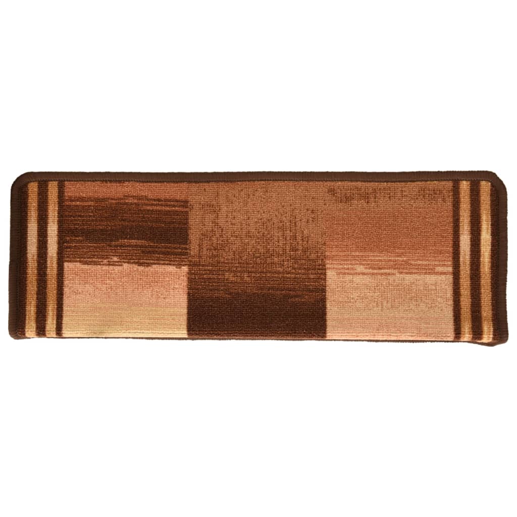 10 db barna öntapadó lépcsőszőnyeg 65x21x4 cm