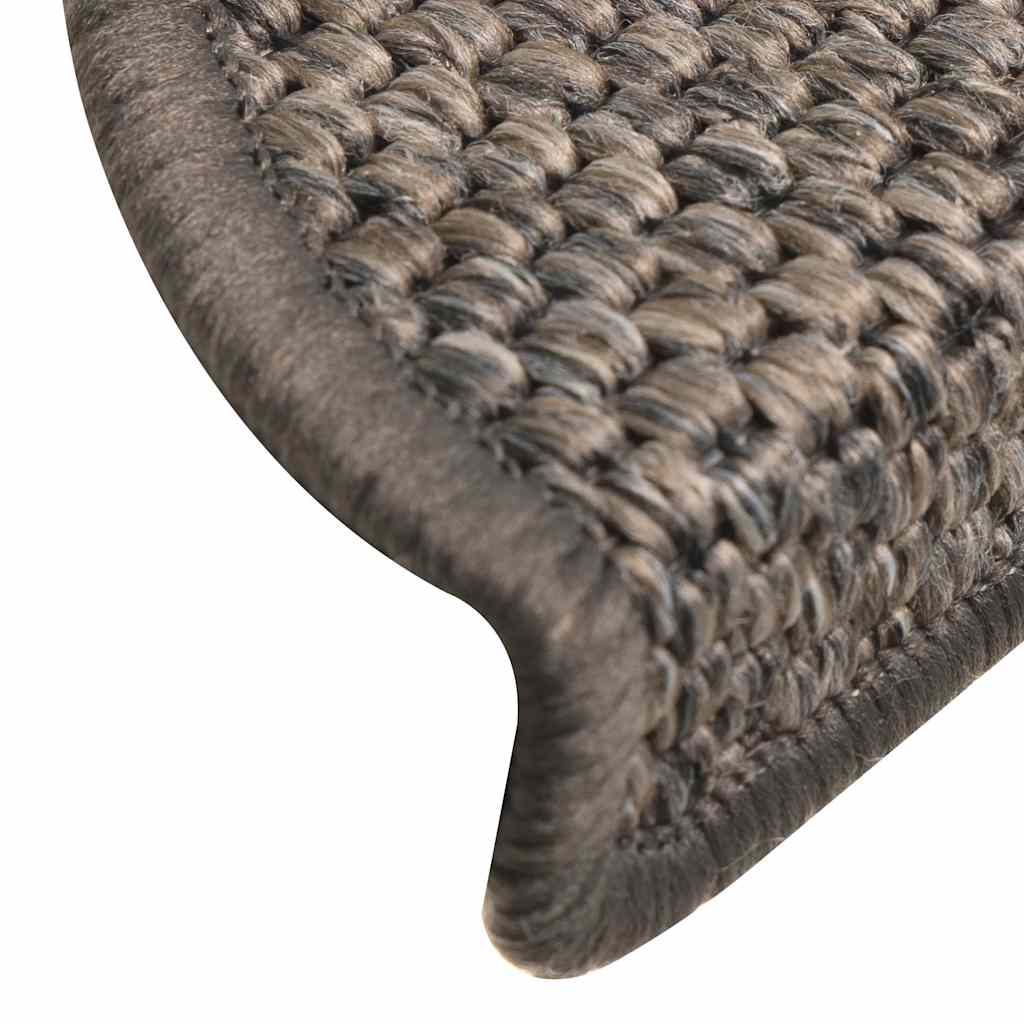 15 db szizál hatású szürke-bézs lépcsőszőnyeg 56 x 17 x 3 cm