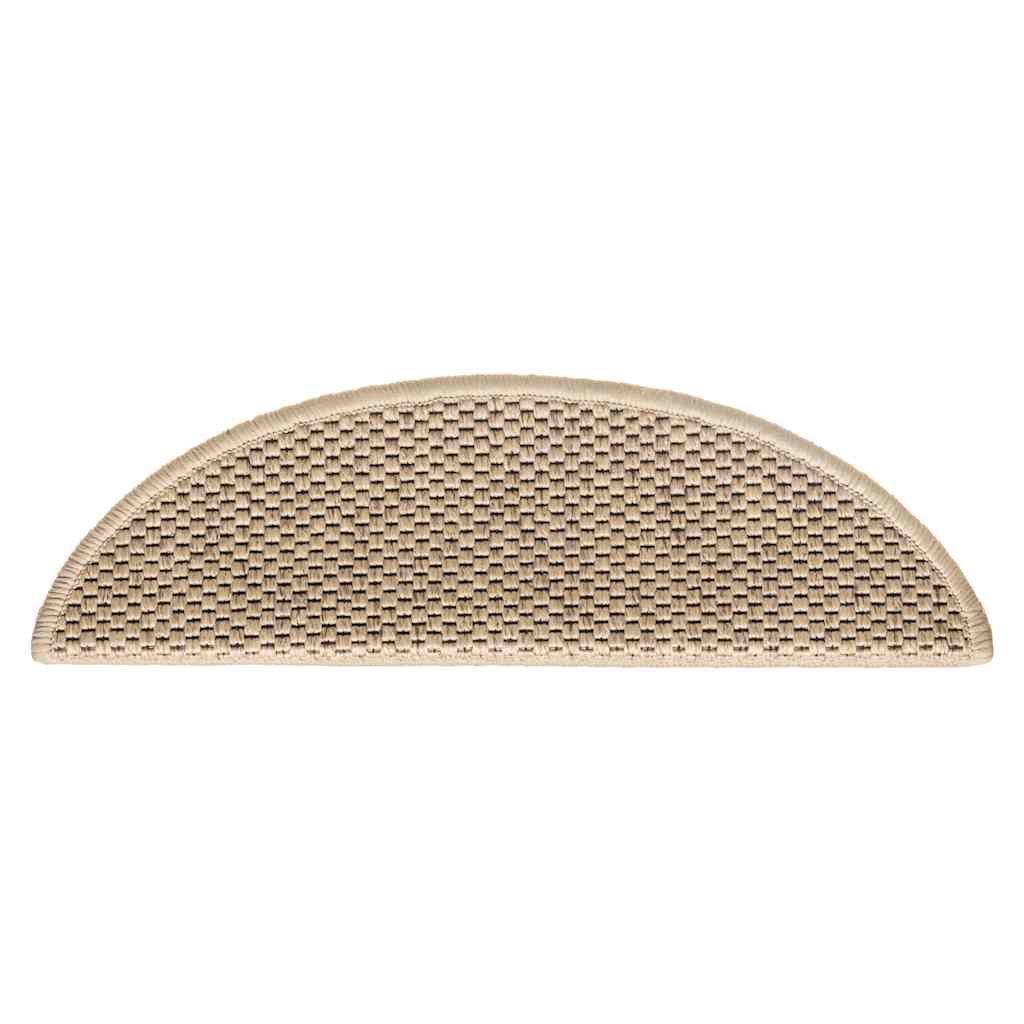 15 db szizál hatású homokszínű öntapadó lépcsőszőnyeg 56x17x3cm