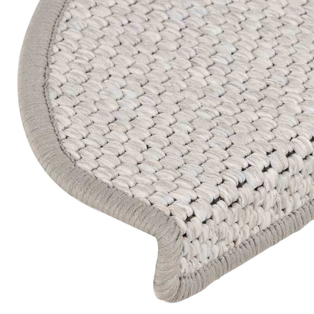 15 db szizál hatású platina öntapadó lépcsőszőnyeg 65x21x4 cm