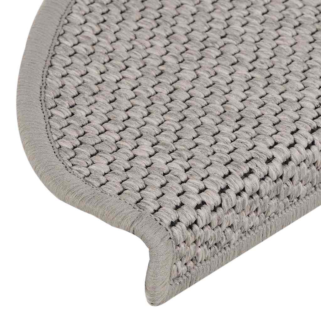 15 db szizál hatású ezüstszínű öntapadó lépcsőszőnyeg 65x21x4cm