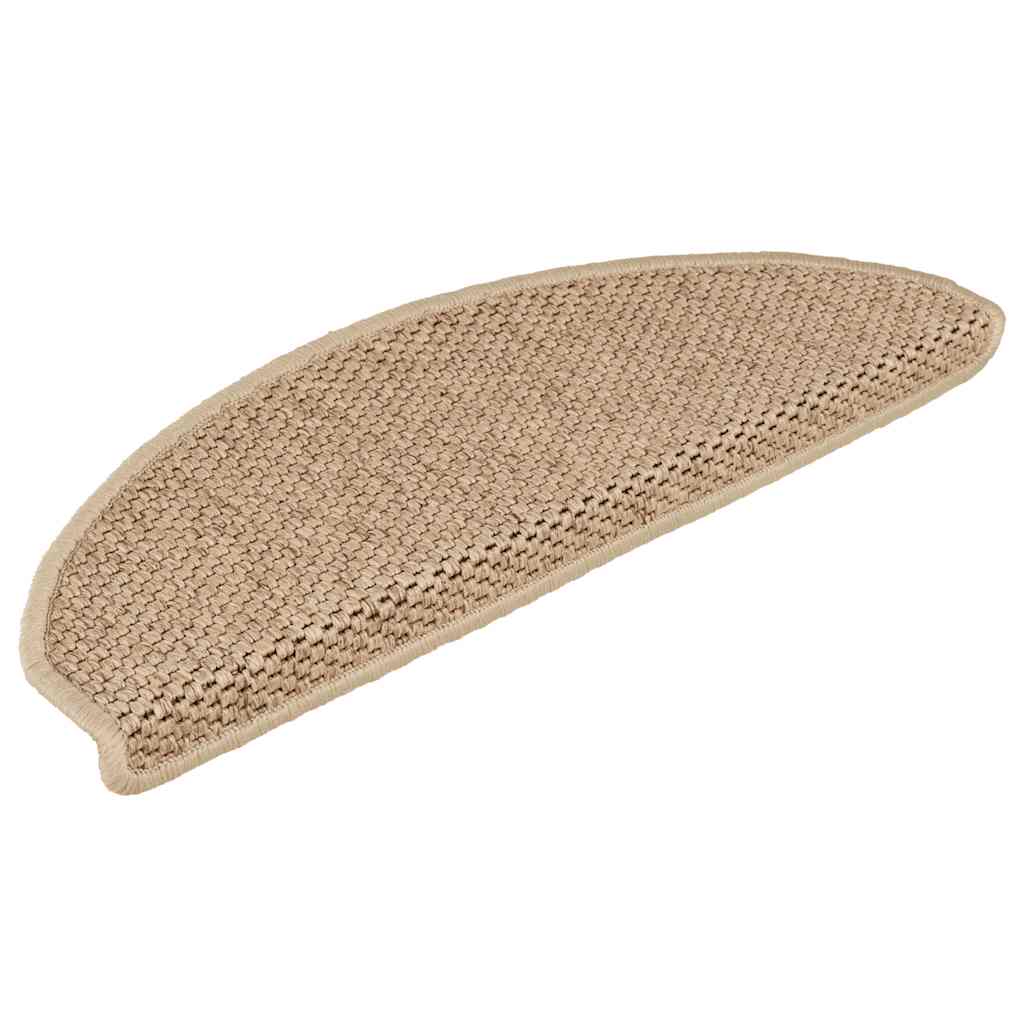 15 db szizál hatású homokszínű öntapadó lépcsőszőnyeg 65x21x4cm
