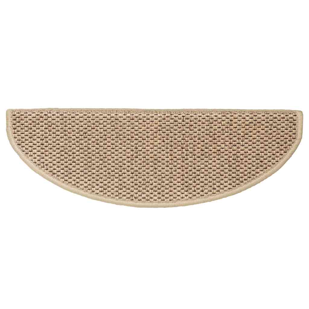 15 db szizál hatású homokszínű öntapadó lépcsőszőnyeg 65x21x4cm