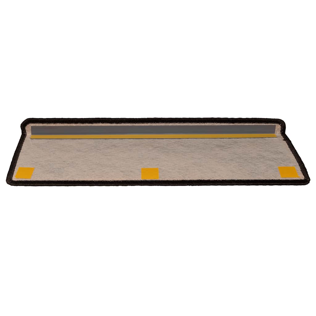 15 db szizál hatású antracitszürke lépcsőszőnyeg 65x21x4 cm