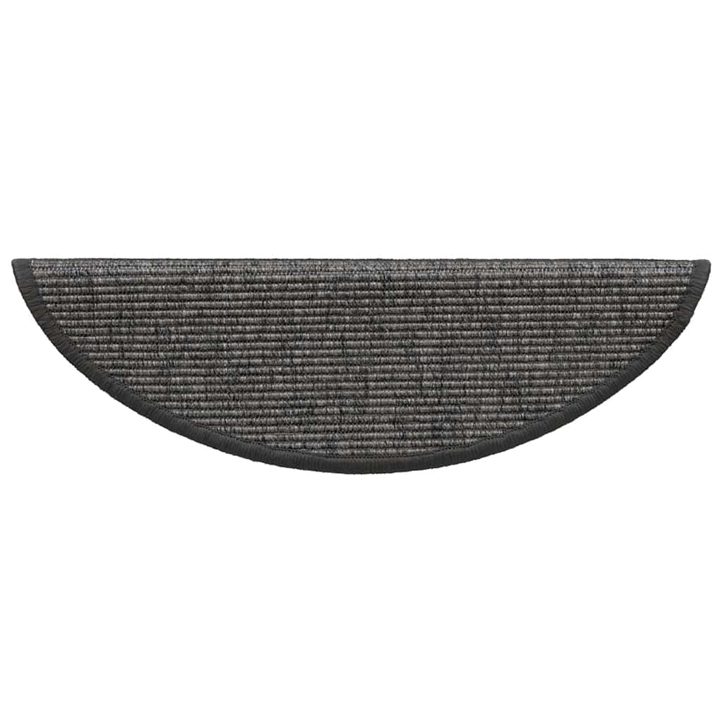 15 db bézs és szürke félkör alakú lépcsőszőnyeg 56 x 17 x 3 cm