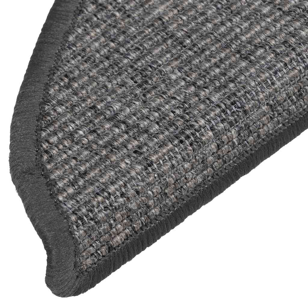 15 db bézs és szürke félkör alakú lépcsőszőnyeg 56 x 17 x 3 cm