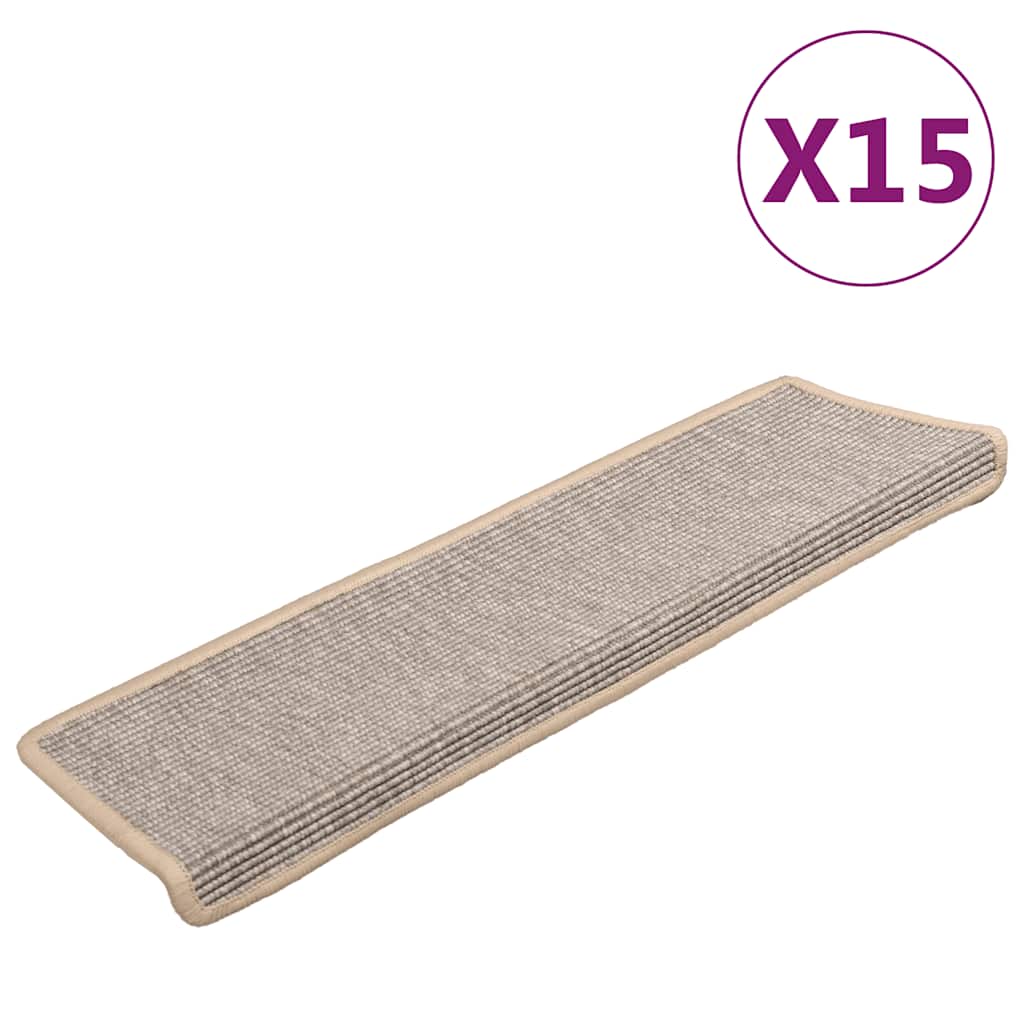 15 db ezüst színű, téglalap alakú szélű lépcsőszőnyeg 65 x 21 x 4 cm