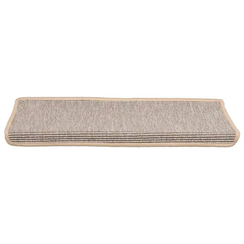 15 db ezüst színű, téglalap alakú szélű lépcsőszőnyeg 65 x 21 x 4 cm