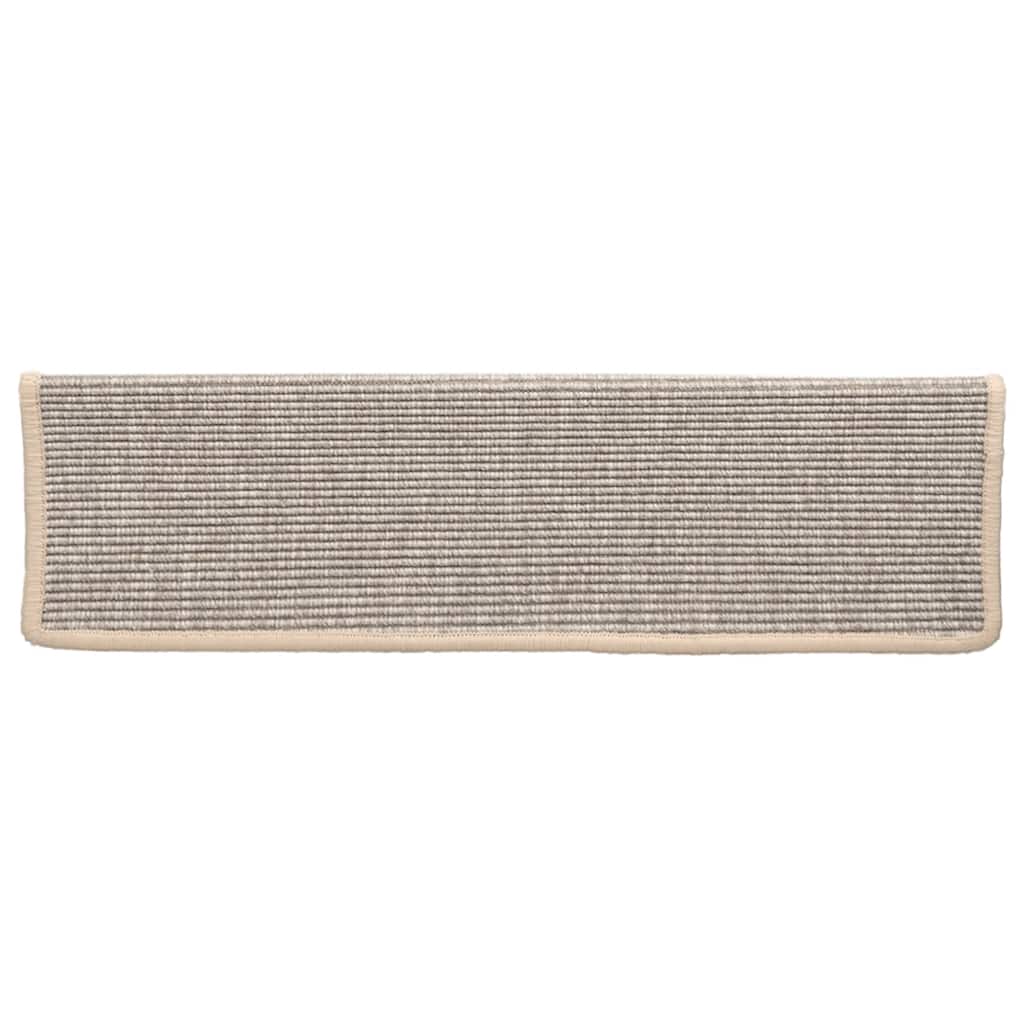 15 db ezüst színű, téglalap alakú szélű lépcsőszőnyeg 65 x 21 x 4 cm