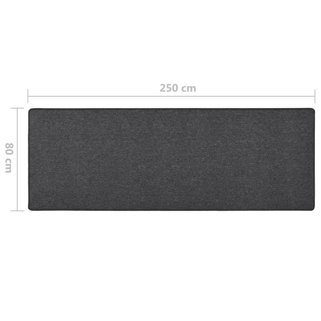 Antracitszürke futószőnyeg 80 x 250 cm