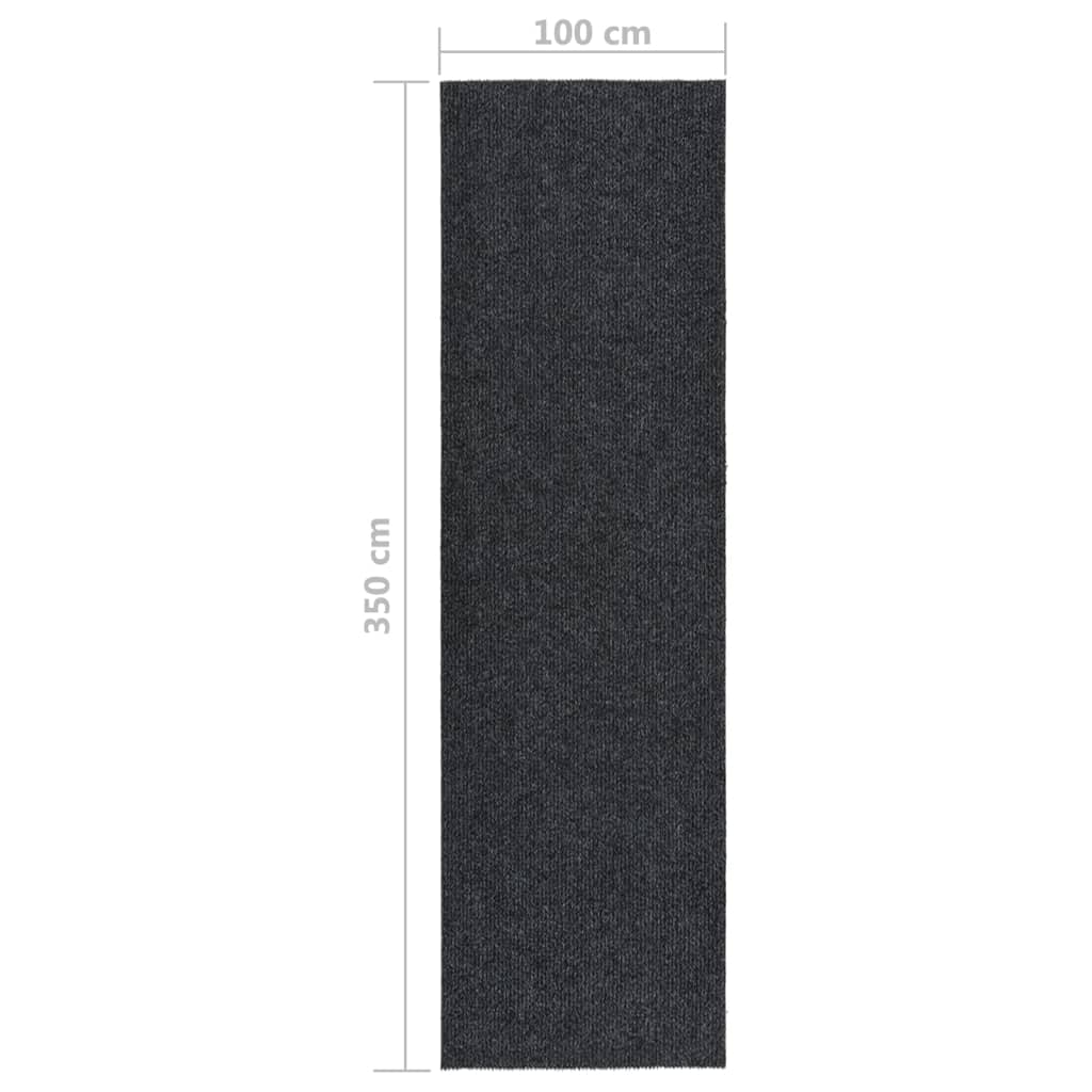 Antracitszürke koszfogó futószőnyeg 100 x 350 cm