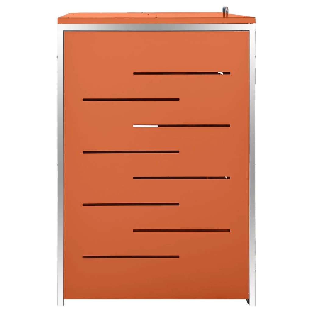 Acél tároló három gurítható szemeteskukához 207 x 77,5 x 115 cm