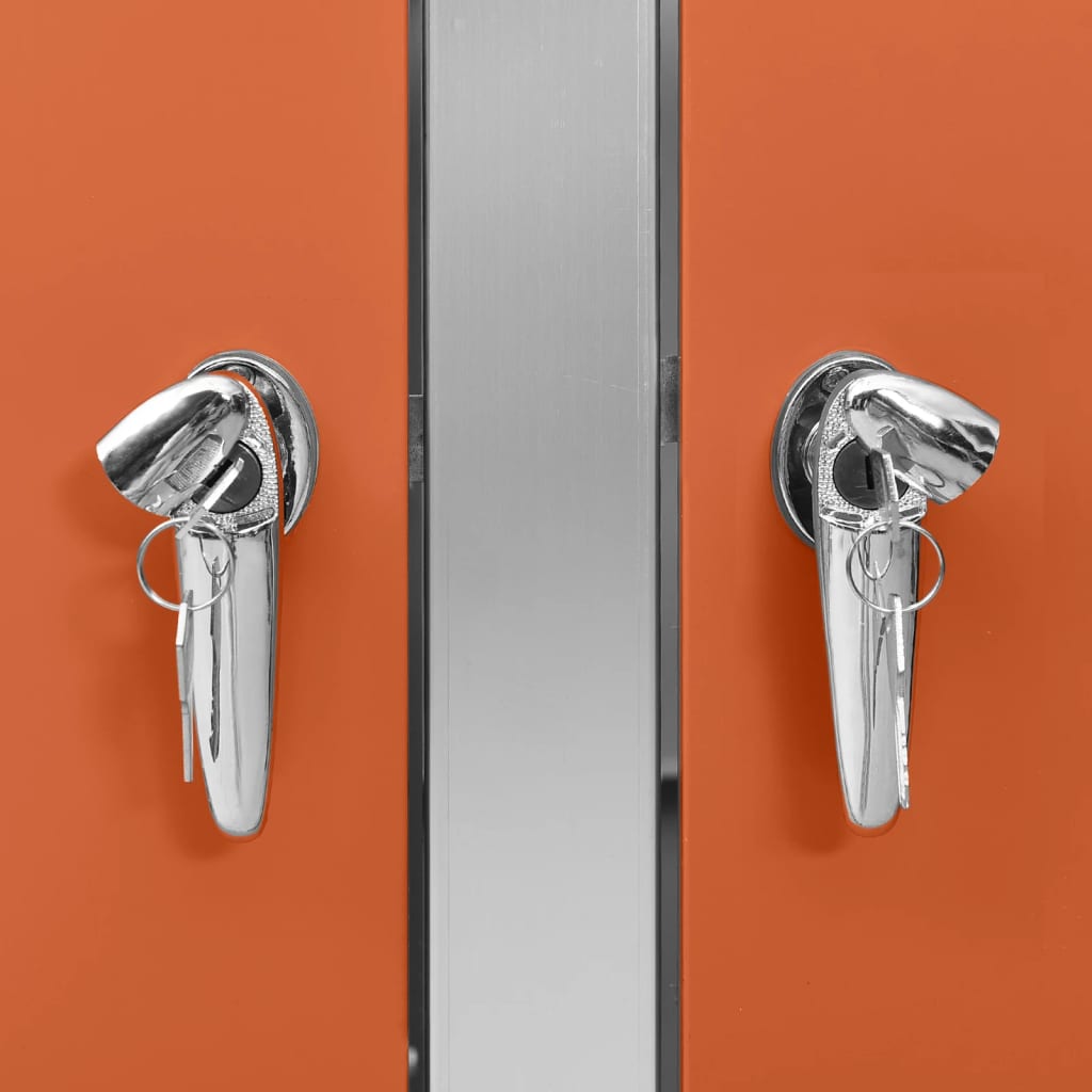 Acél tároló három gurítható szemeteskukához 207 x 77,5 x 115 cm