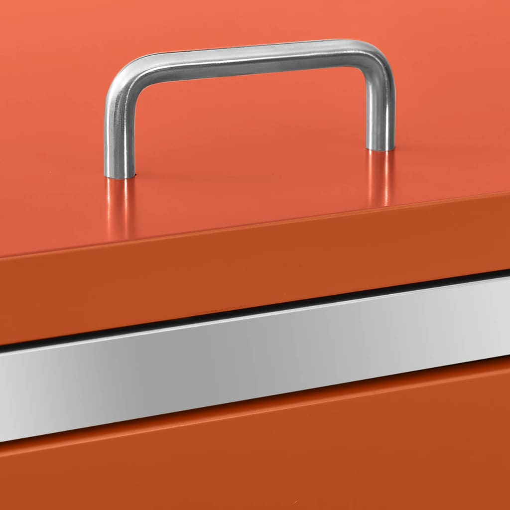 Acél tároló három gurítható szemeteskukához 207 x 77,5 x 115 cm