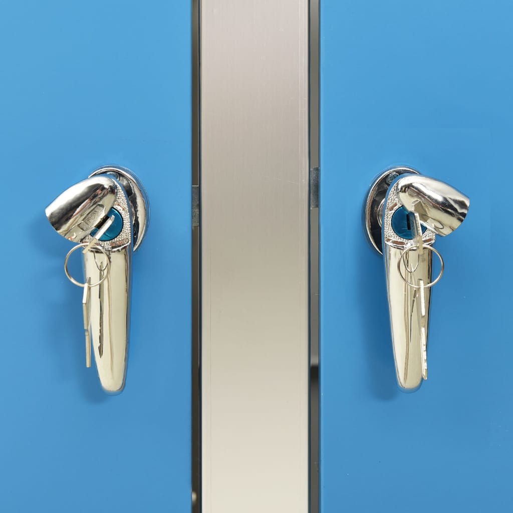 Acél tároló három gurítható szemeteskukához 207 x 77,5 x 115 cm