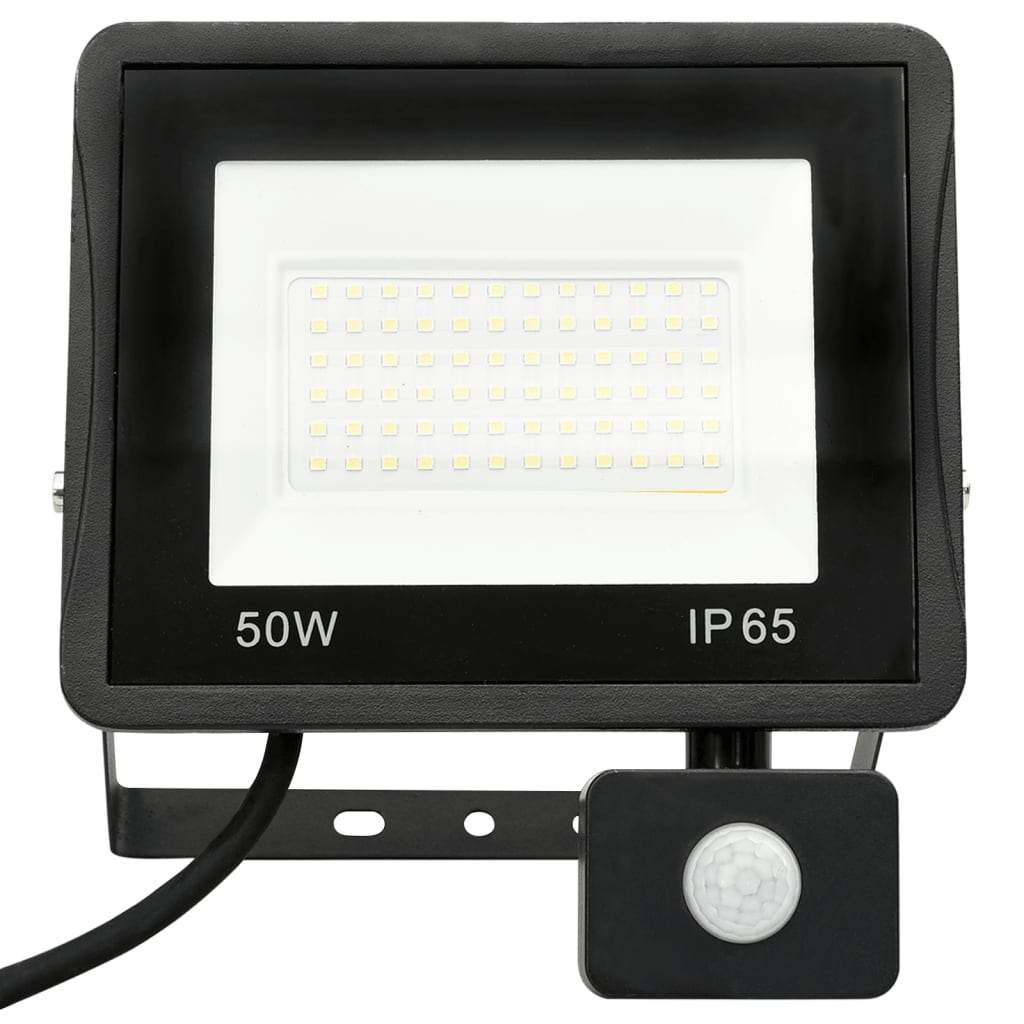 Hideg fehér fényű szenzoros led-reflektor 50 w