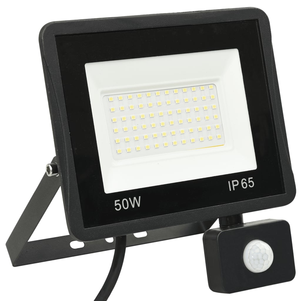 Hideg fehér fényű szenzoros led-reflektor 50 w