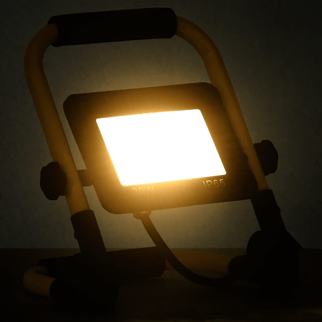 Meleg fehér fényű fogantyúval ellátott led-es reflektor 30 w