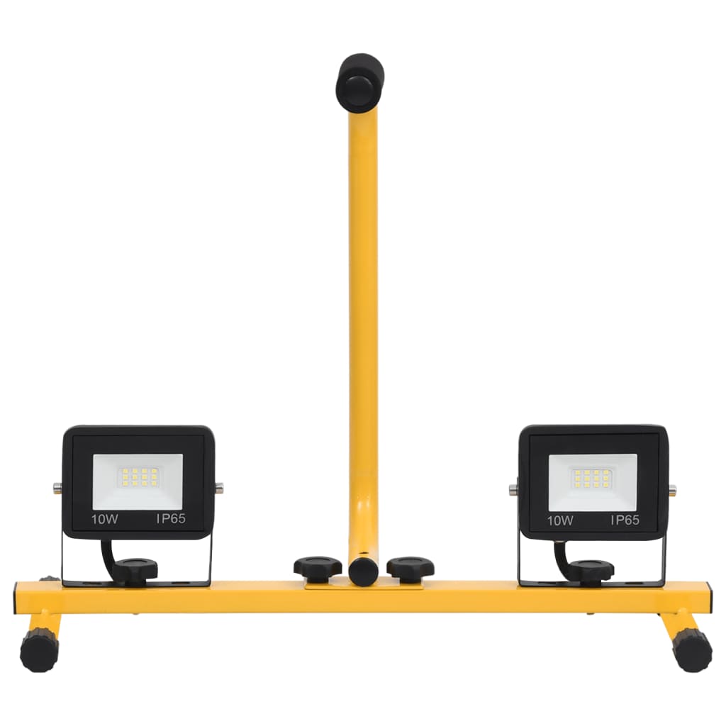 Meleg fehér fényű fogantyúval ellátott led-es reflektor 2x10 w