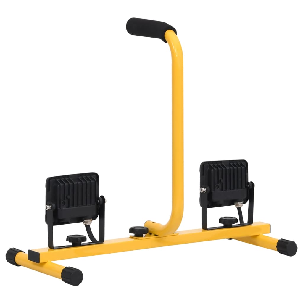 Meleg fehér fényű fogantyúval ellátott led-es reflektor 2x10 w