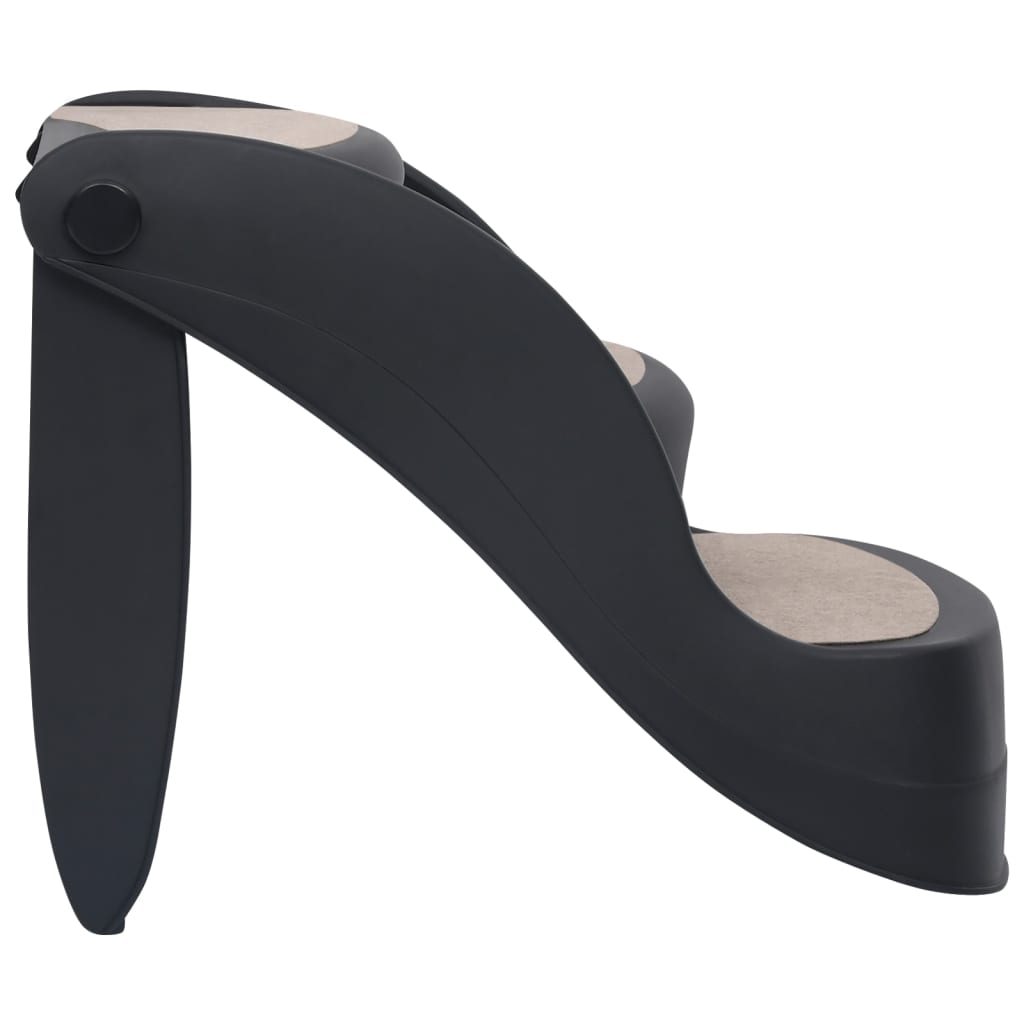 Összecsukható fekete 3 fokos kutyalépcső