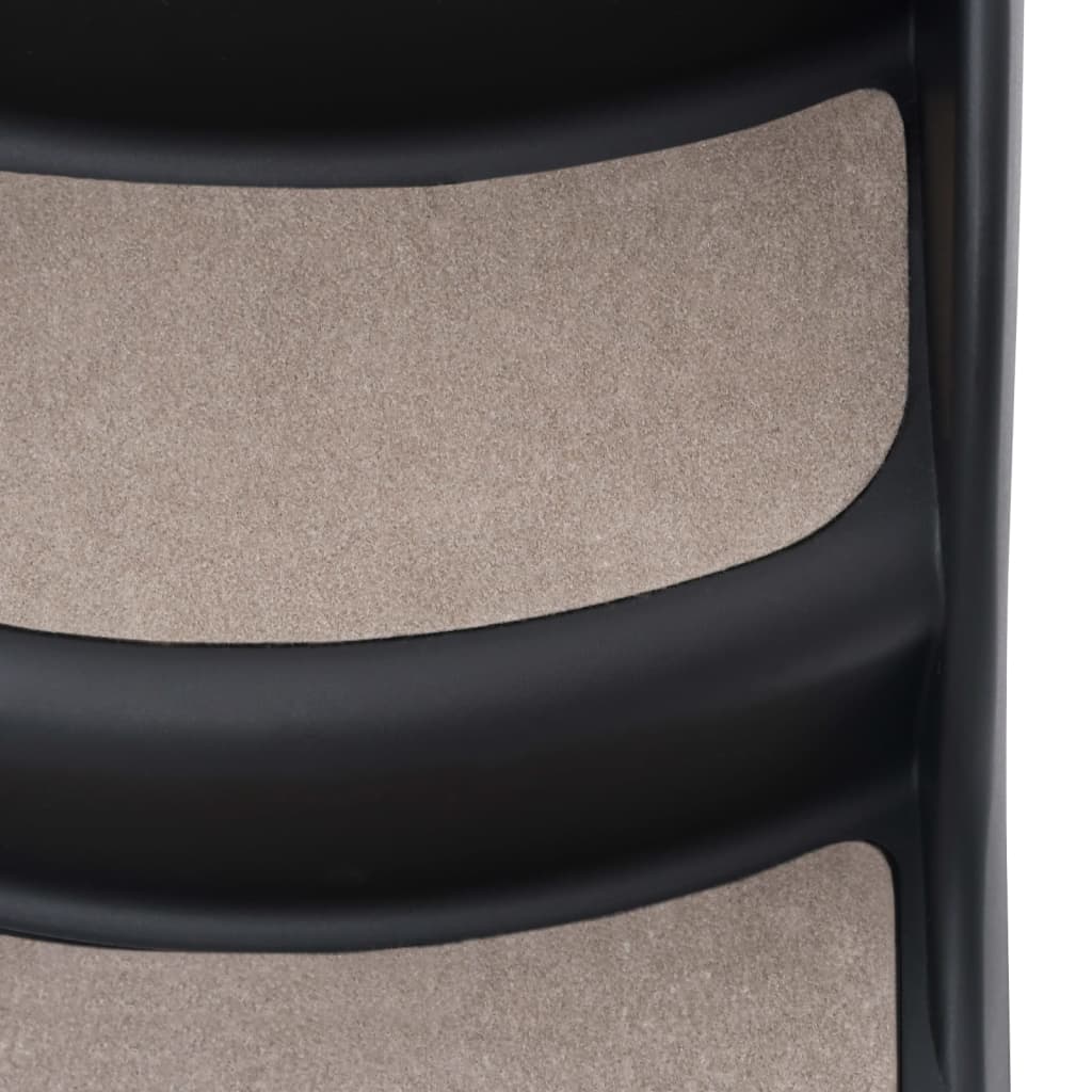 Összecsukható fekete 3 fokos kutyalépcső