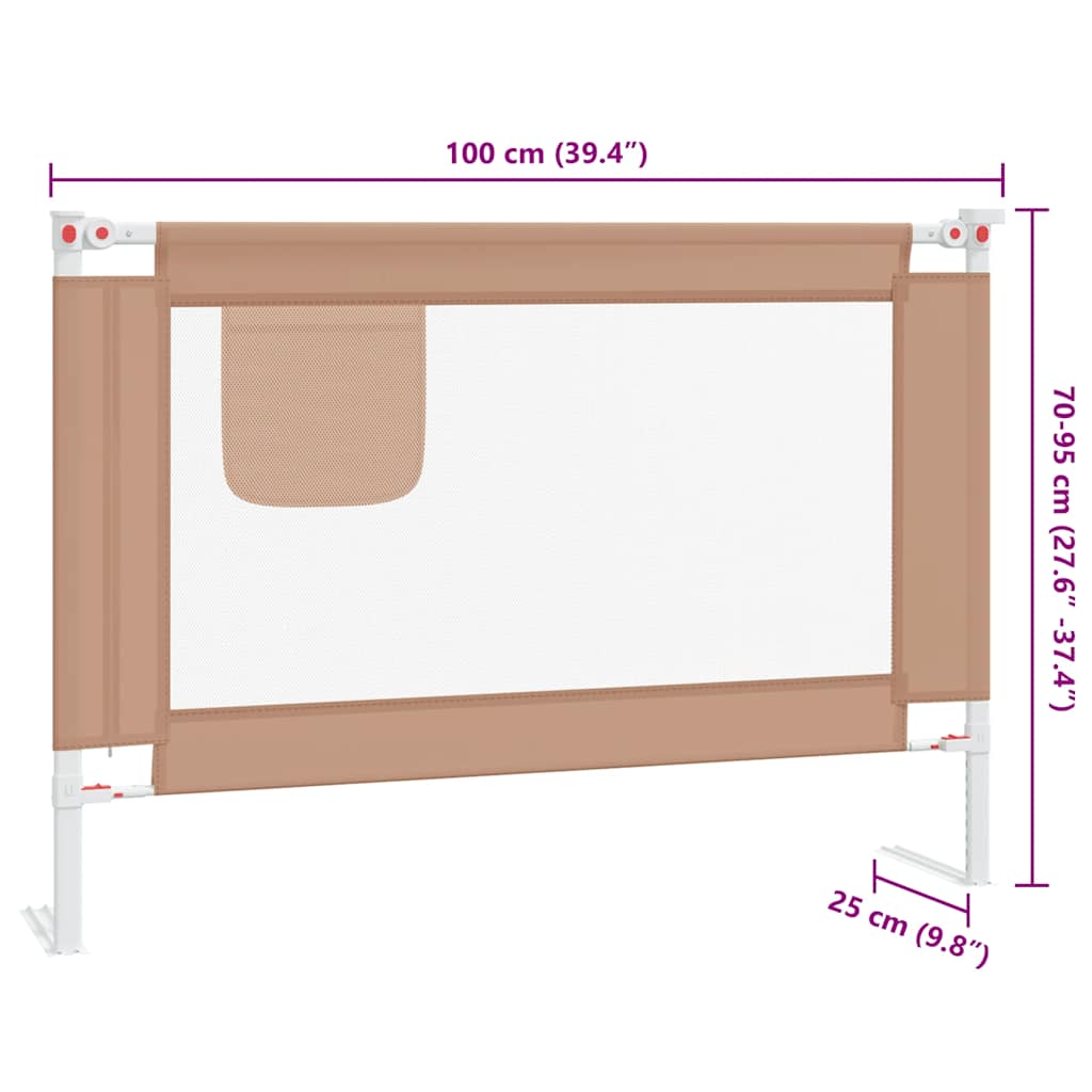 Tópszínű szövet biztonsági leesésgátló 100 x 25 cm