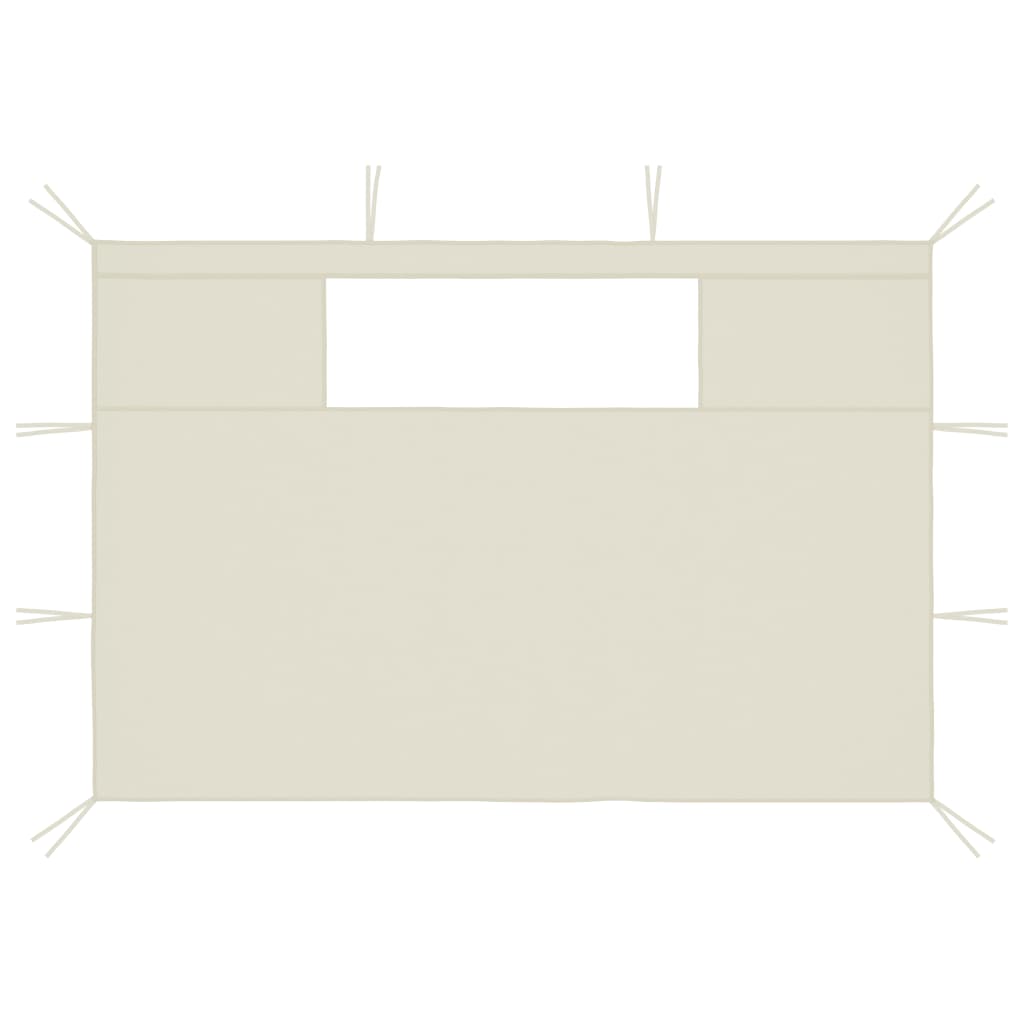 2 db krémszínű ablakos pavilonfal