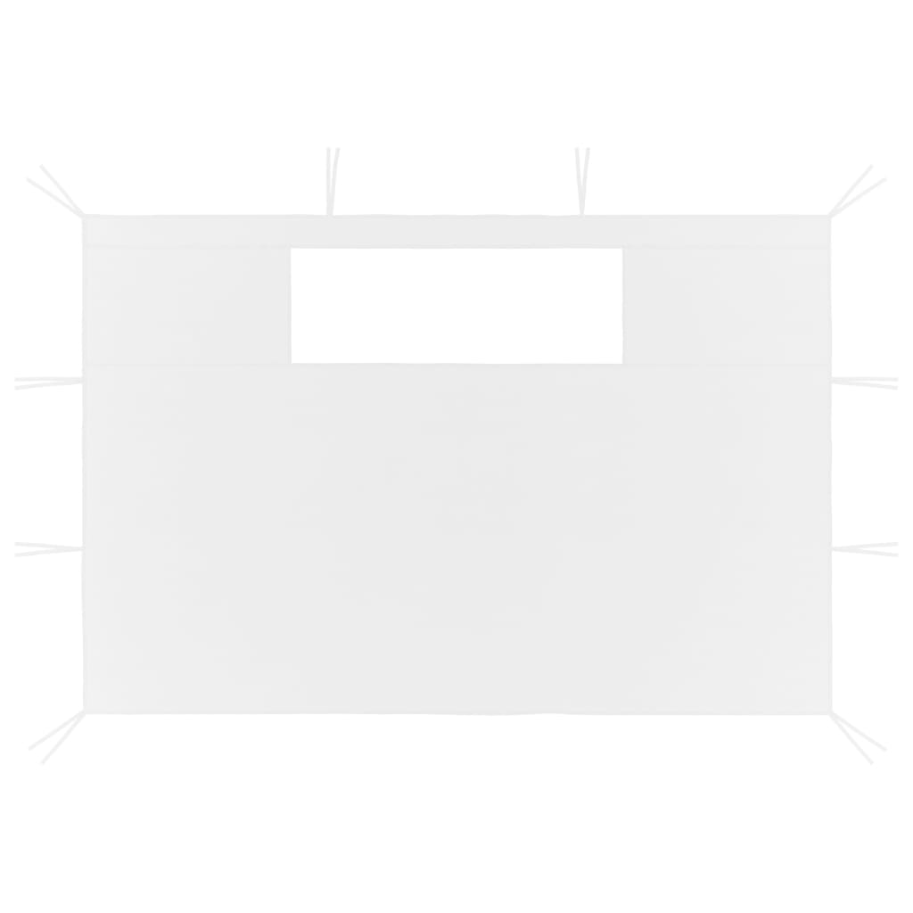 2 db fehér ablakos pavilonfal