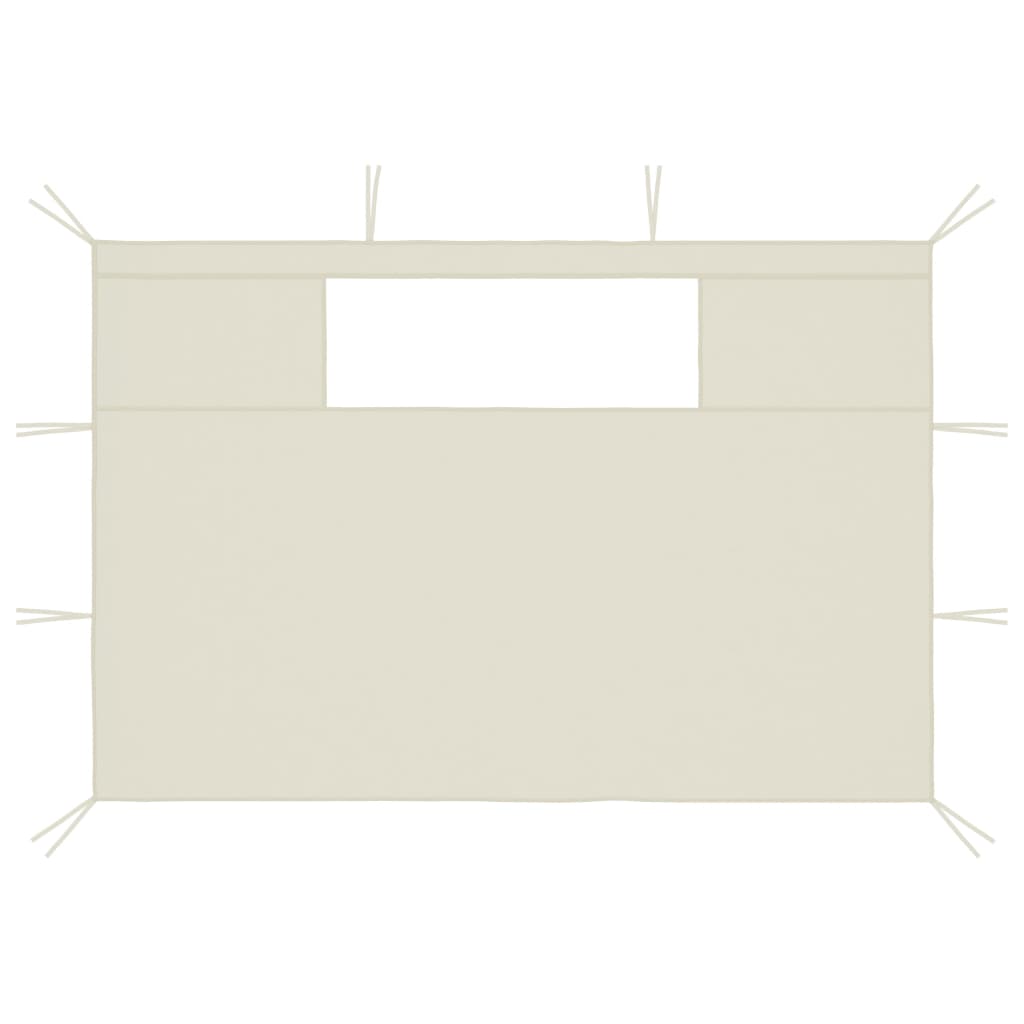 2 db krémszínű ablakos pavilonfal