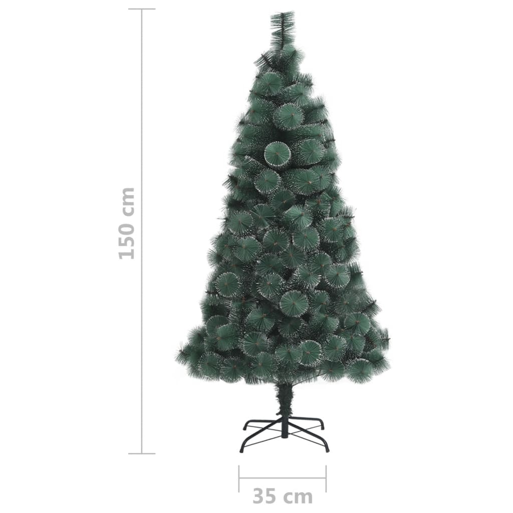 Zöld pet műkarácsonyfa állvánnyal 150 cm