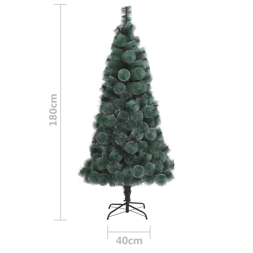 Zöld pet műkarácsonyfa állvánnyal 180 cm