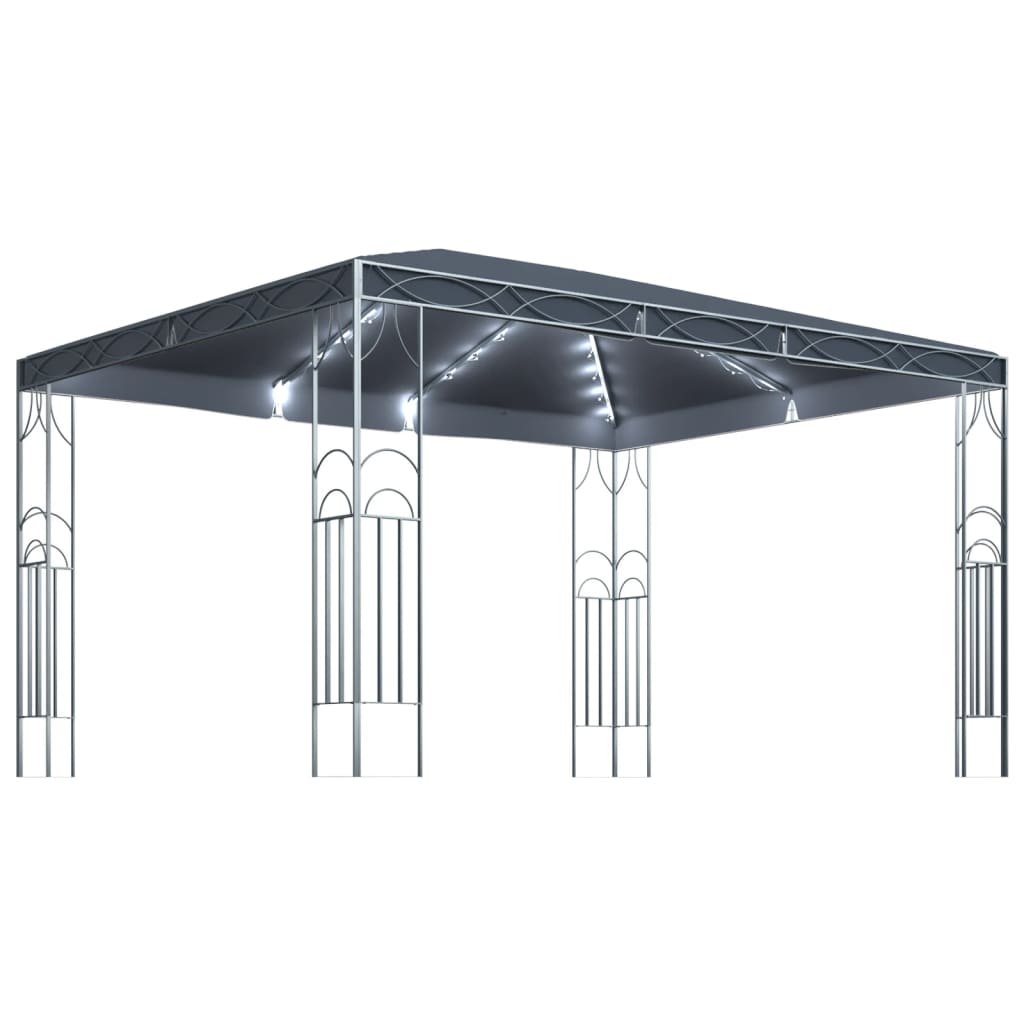 Antracitszürke pavilon led fényfüzérrel 400 x 300 cm Antracitszürke pavilon led fényfüzérrel 400 x 300 cm