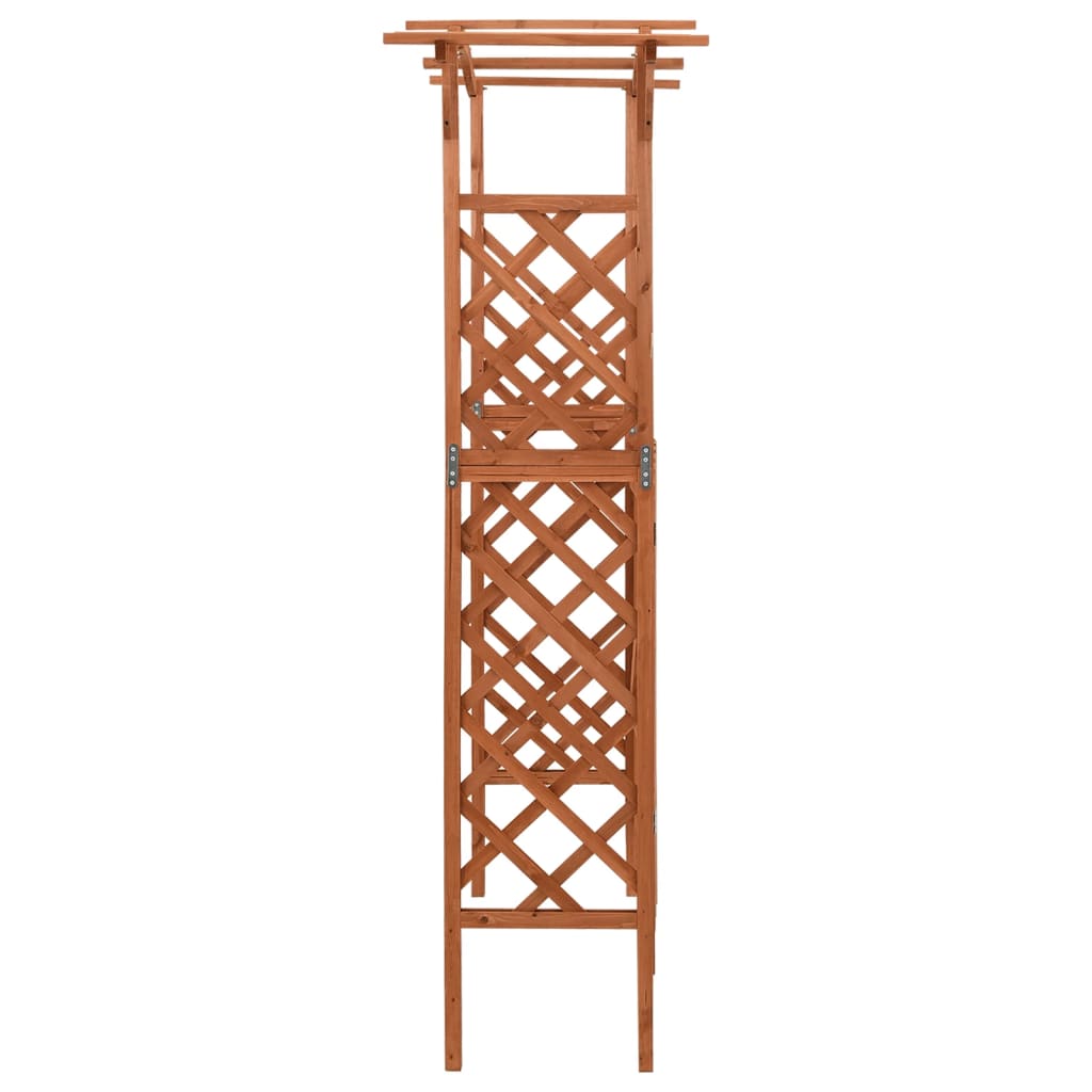 Tömör fenyőfa pergola kapuval 116 x 40 x 204 cm