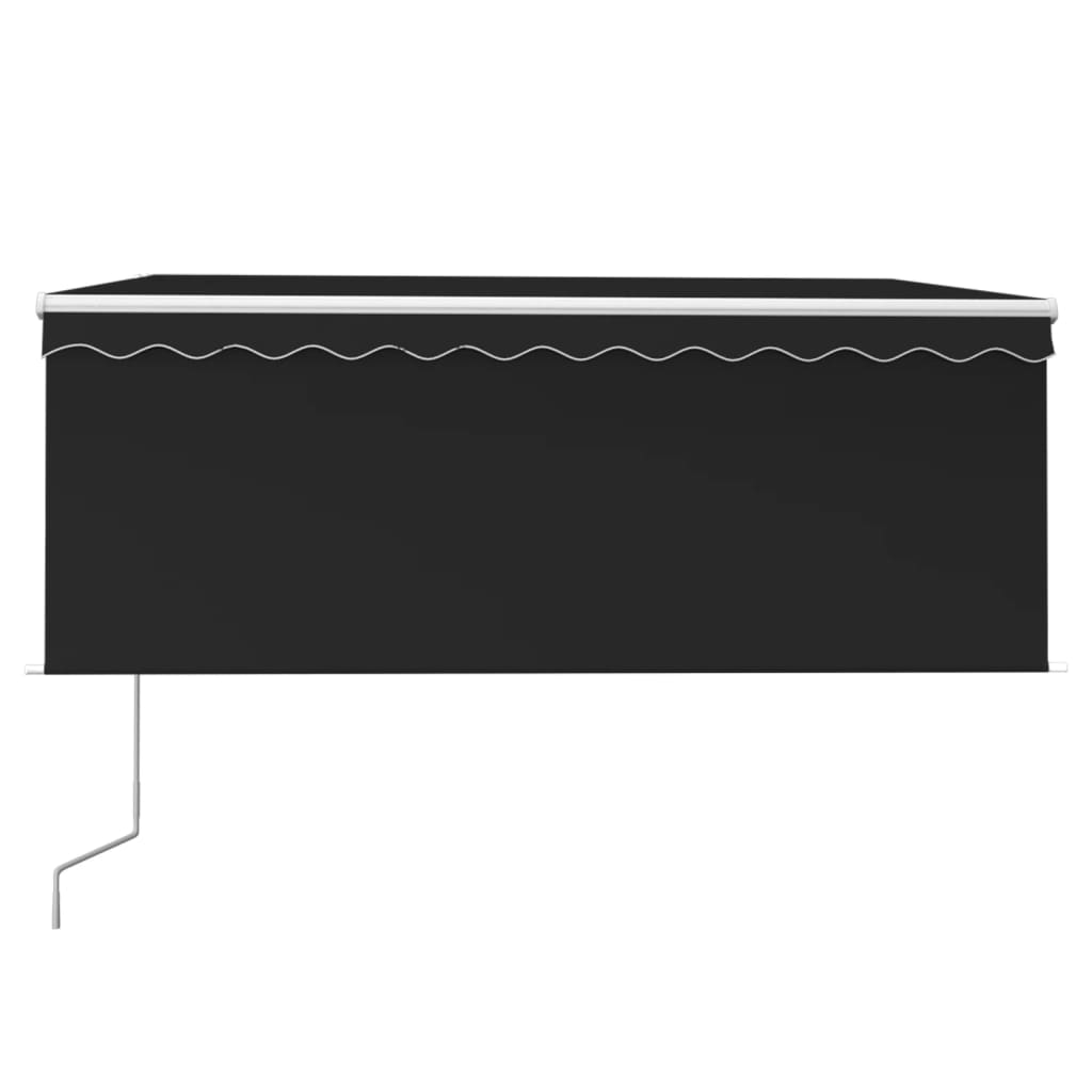 Antracitszürke automata kihúzható napellenző redőnnyel 3x2,5 m