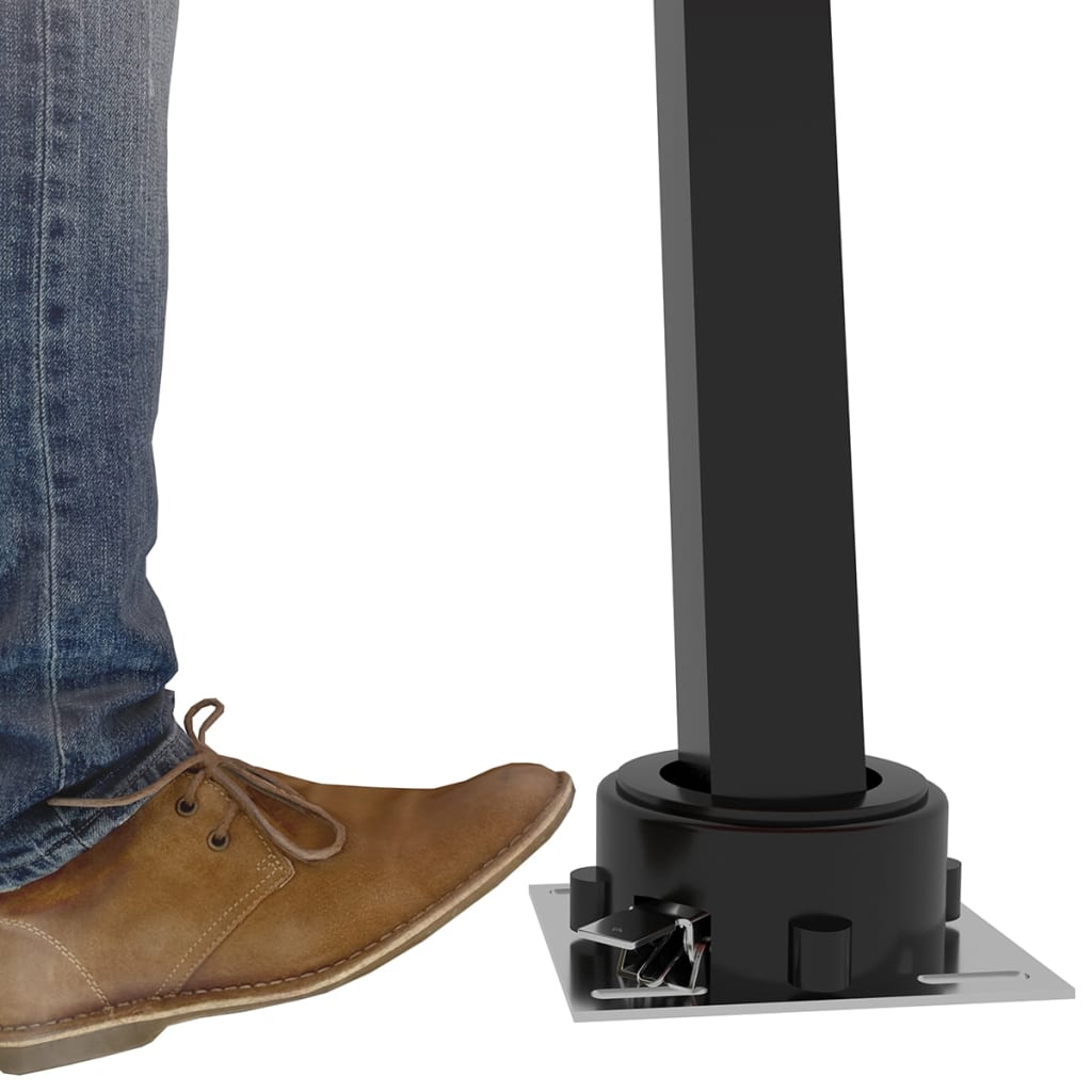 Antracitszürke kézzel kihúzható led-es napellenző 300 x 250 cm